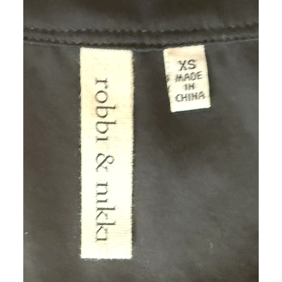 Robbi & Nikki Dress Black with Gold Sequin XS Top Sheer Lined at Waist Down LBD - Picture 10 of 10